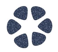 Dark Blue Paisley 12 Pack Guitar Picks Plectrums with Organizer Storage Box, Guitar Picks for Bass Electric Acoustic Guitars Ukulele