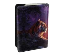 dark blue Passport Holder for Travel - Passport Case for Men & Women Travel Document Organizer Credit Cards Case, Cute Tiger, One Size