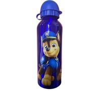 Dark Blue Paw Patrol Aluminium Water Bottle for Kids - 500ml BPA Free Leakproof Flip Top Bottle with Straw | Reusable Metal Bottle for School, Travel, Sports