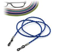 Dark Blue PU Leather Spectacle Glasses Strap Sunglasses Cord Holder Neck Lanyard String 70cm, 1 Piece