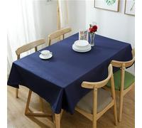 Dark Blue Rectangular Tablecloth 140x220 cm Cotton Blend - Perfect for Weddings, Homes, Restaurants - Ideal for 6-8 Guests - Stylish Dining Decor & Easy Care