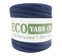 Dark Blue Recycled Cotton Jersey T-Shirt Yarn, 120m (700g)