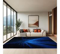 Dark Blue Rugs Living Room Washable Non Slip Area Rug 160 x 230 cm,Bedroom Kitchen Hall Lounge Office Dining Room Indoor Carpet Low PileScience Style Starry Sky Star Trails Carpets