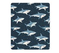 Dark Blue Sharks Gaming Mousepad Anti-Slip Rubber Base