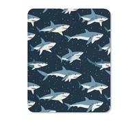 Dark Blue Sharks Gaming Mousepad Anti-Slip Rubber Base