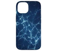 Dark Blue Shattered Glass style for Cyber energy Fracture Case for iPhone 14