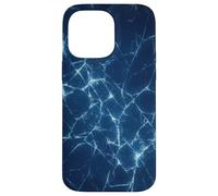 Dark Blue Shattered Glass style for Cyber energy Fracture Case for iPhone 14 Pro Max