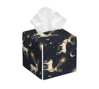 Dark Blue Starry Sky Elk Paper Holders Elegant Napkin Dispenser Stylish Napkin Holder For Household Kitchen Bedroom Vanity