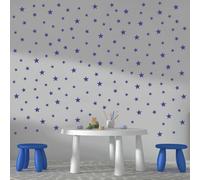 Dark Blue Stars Mix Removable Wall Decals for Kids Room Decoration +"100pcs"+"3-4-5cm Mix"+"Easy to Peel Easy to Stick" + Eoile Vinyl Decor by BUGYBAGY