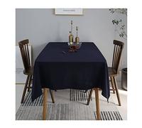 Dark Blue Table Cloth Rectangular Cotton & Polyester Washable Mexican Tablecloth for Home Decoration 120x120cm Pure Color Perfect for Events & Dining