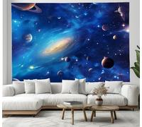 Dark blue universe galaxy Tapestry Wall Hanging, Nebula Meteor, Wall Decoration Ceiling for Bedroom Dorm 180x230cm