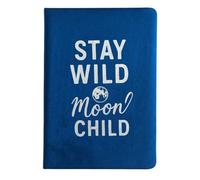 Dark Blue Velvet Notebook - Stay Wild Moon Child, 80 Pages