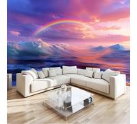 Dark Blue Wallpaper Mural, 200 x 140 cm Landscape Wall Mural, Non-Woven Beautiful The Sky The Waves The Clouds Print Photo Wallpaper Wall Mural Decoration Poster for Bedroom Living Room Decor