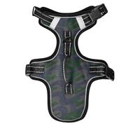 Dark Blue Wave Abstract Reflective Dog Walking Gear for Corgis Dog Training Accessories Dog Vest for Walking Chaleco para perro