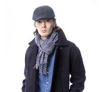 Dark Blue Wool Mix Duck Bill Cap Hat from Heritage Traditions