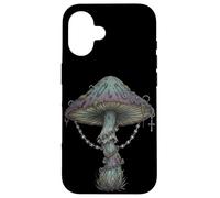 Dark Botanical Mushroom Illustration Case for iPhone 16