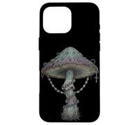 Dark Botanical Mushroom Illustration Case for iPhone 16 Pro Max