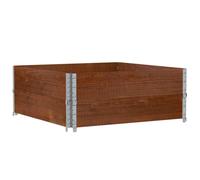 (dark brown, 100 x 100 cm/ 2 pcs) vidaXL Pallet Collars Garden Raised Bed Vegetable Planter Box Solid Wood Pine