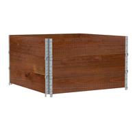 (dark brown, 100 x 100 cm/ 3 pcs) vidaXL Pallet Collars Garden Raised Bed Vegetable Planter Box Solid Wood Pine