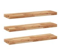 (dark brown, 100 x 20 x 4 cm/ 3 pcs) vidaXL Floating Shelves Wall Storage Shelf 4pcs Untreated Solid Wood Acacia