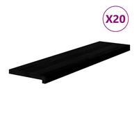 (dark brown, 100 x 25 x 2 cm/ 20 pcs) vidaXL Stair Treadss Step Mat Door Mat Tread Mat Untreated Solid Wood Oak