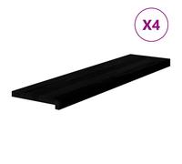 (dark brown, 100 x 25 x 2 cm/ 4 pcs) vidaXL Stair Treadss Step Mat Door Mat Tread Mat Untreated Solid Wood Oak