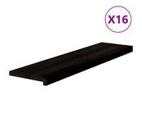 (dark brown, 100 x 30 x 2 cm/ 16 pcs) vidaXL Stair Treadss Step Mat Door Mat Tread Mat Untreated Solid Wood Oak