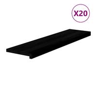 (dark brown, 100 x 30 x 2 cm/ 20 pcs) vidaXL Stair Treadss Step Mat Door Mat Tread Mat Untreated Solid Wood Oak