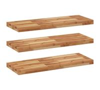 (dark brown, 100 x 30 x 4 cm/ 3 pcs) vidaXL Floating Shelves Wall Storage Shelf 4pcs Untreated Solid Wood Acacia