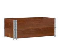 (dark brown, 100 x 50 cm/ 2 pcs) vidaXL Pallet Collars Garden Raised Bed Vegetable Planter Box Solid Wood Pine