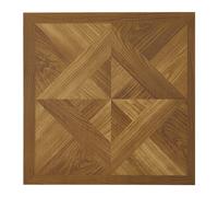(Dark Brown, 10pcs) 12in Wood Grain Diamond Self Adhesive Flooring Tiles