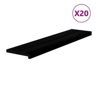 (dark brown, 110 x 25 x 2 cm/ 20 pcs) vidaXL Stair Treadss Step Mat Door Mat Tread Mat Untreated Solid Wood Oak