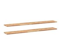 Floating Shelves Wall Storage Shelf 2pcs Oil Finished Solid Wood Acacia vidaXL