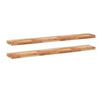 (dark brown, 120 x 20 x 4 cm/ 2 pcs) vidaXL Floating Shelves Wall Storage Shelf 4pcs Untreated Solid Wood Acacia
