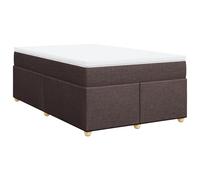 (dark brown, 120 x 200 cm) vidaXL Box Spring Bed with Mattress Bed Frame Dark Brown 140x200 cm Fabric
