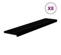 (dark brown, 120 x 25 x 2 cm/ 8 pcs) vidaXL Stair Treadss Step Mat Door Mat Tread Mat Untreated Solid Wood Oak