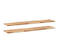 (dark brown, 120 x 30 x 2 cm/ 2 pcs) vidaXL Floating Shelves Wall Storage Shelf 4pcs Untreated Solid Wood Acacia