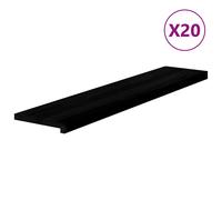 (dark brown, 120 x 30 x 2 cm/ 20 pcs) vidaXL Stair Treadss Step Mat Door Mat Tread Mat Untreated Solid Wood Oak