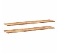 (dark brown, 140 x 30 x 2 cm/ 2 pcs) vidaXL Floating Shelves Wall Storage Shelf 4pcs Untreated Solid Wood Acacia