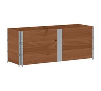 Pallet Collars 3 pcs Brown 150x50 cm Solid Wood Pine