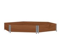 vidaXL Hexagonal Raised Bed Patio Planter - Solid Pine Wood, Foldable/Stackable, 160x160x21.5 cm for Garden, Patio, Balcony