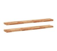 (dark brown, 160 x 20 x 4 cm/ 2 pcs) vidaXL Floating Shelves Wall Storage Shelf 4pcs Untreated Solid Wood Acacia