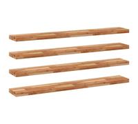 (dark brown, 160 x 20 x 4 cm/ 4 pcs) vidaXL Floating Shelves Wall Storage Shelf 4pcs Untreated Solid Wood Acacia