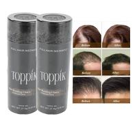 (dark brown) 2 Pack Toppik Hair Building Fibers Dark Brown 27.5 G / 0.97 Oz Hair Care