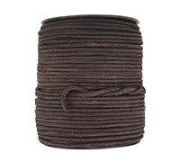 Dark Brown 3 mm Round Leather Cord 2,3,4.5.10 Metre Lengths (2 Meters)