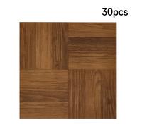 (Dark Brown, 30pcs) 12in Wood Grain Parquet Self-adhesive Flooring Tiles