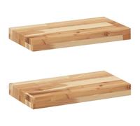 (dark brown, 40 x 20 x 4 cm/ 2 pcs) vidaXL Floating Shelves Wall Storage Shelf 4pcs Untreated Solid Wood Acacia