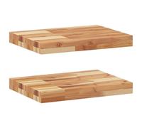 (dark brown, 40 x 30 x 4 cm/ 2 pcs) vidaXL Floating Shelves Wall Storage Shelf 4pcs Untreated Solid Wood Acacia