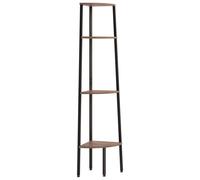 (dark brown, 45.5 x 31.5 x 150 cm) vidaXL Corner Shelf Bookcase Bookshelf Shelving Unit Storage Rack Organiser
