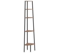 (dark brown, 45.5 x 31.5 x 180 cm) vidaXL Corner Shelf Bookcase Bookshelf Shelving Unit Storage Rack Organiser